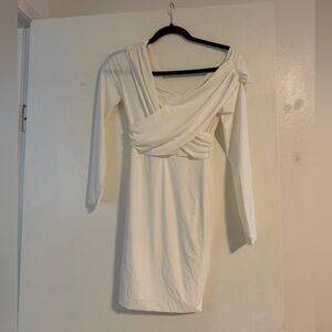 Fashion Nova Ivory off shoulder dress